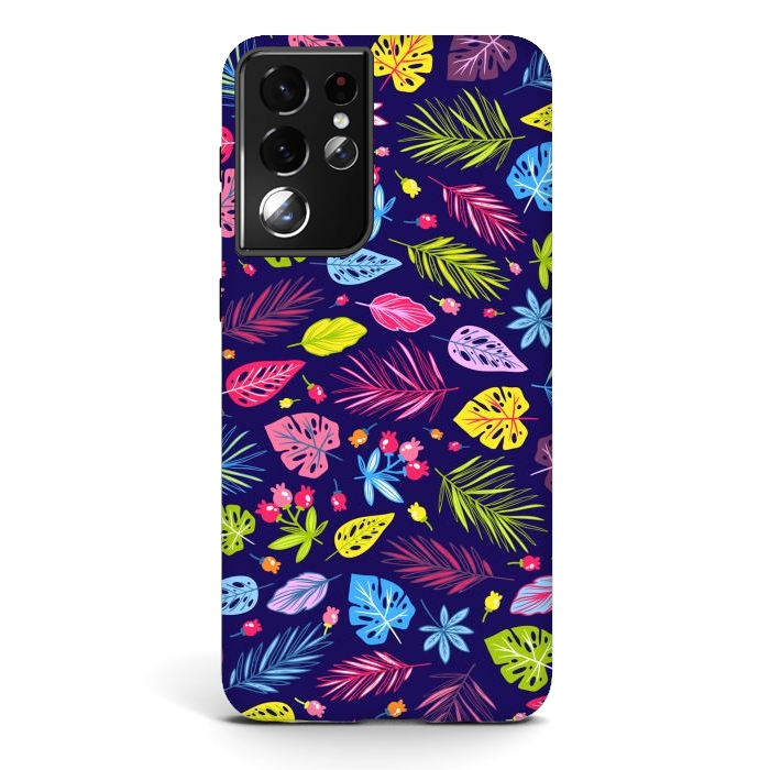 Galaxy S21 ultra StrongFit Summer Coulored Floral Design by ArtsCase