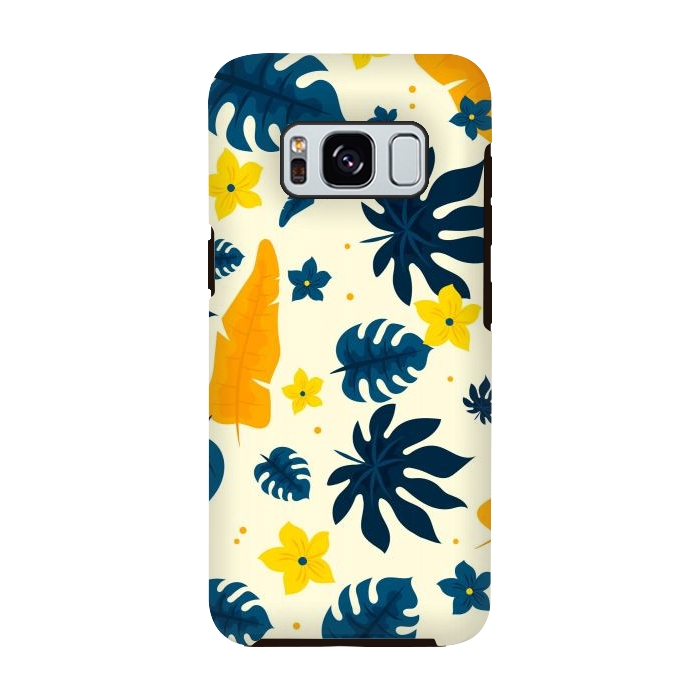 Galaxy S8 StrongFit Tropical Leaves Floral by ArtsCase