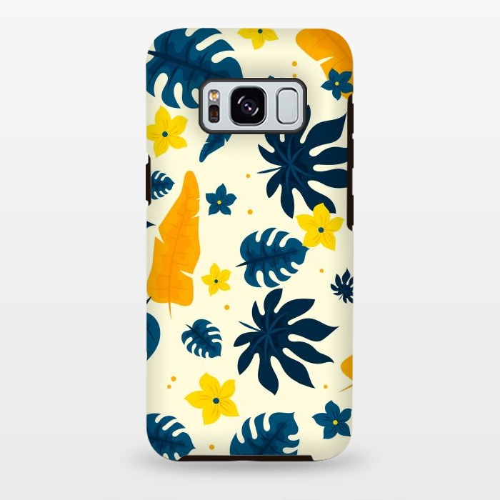 Galaxy S8 plus StrongFit Tropical Leaves Floral by ArtsCase
