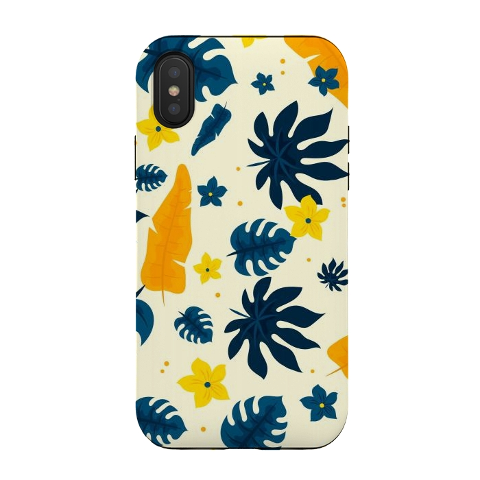 iPhone Xs / X StrongFit Tropical Leaves Floral by ArtsCase