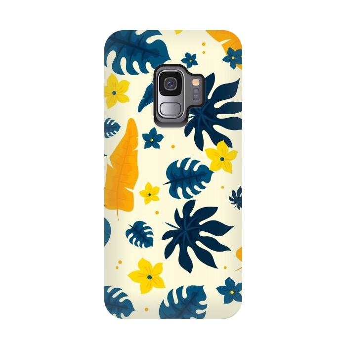 Galaxy S9 StrongFit Tropical Leaves Floral by ArtsCase