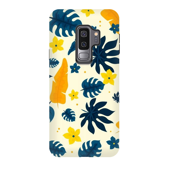Galaxy S9 plus StrongFit Tropical Leaves Floral by ArtsCase