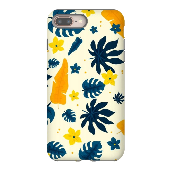 iPhone 8 plus StrongFit Tropical Leaves Floral by ArtsCase