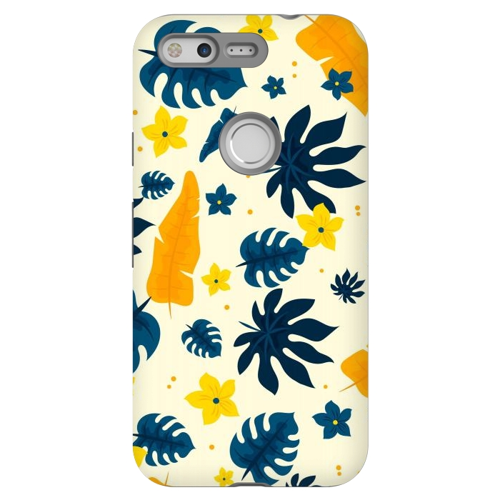 Pixel StrongFit Tropical Leaves Floral by ArtsCase