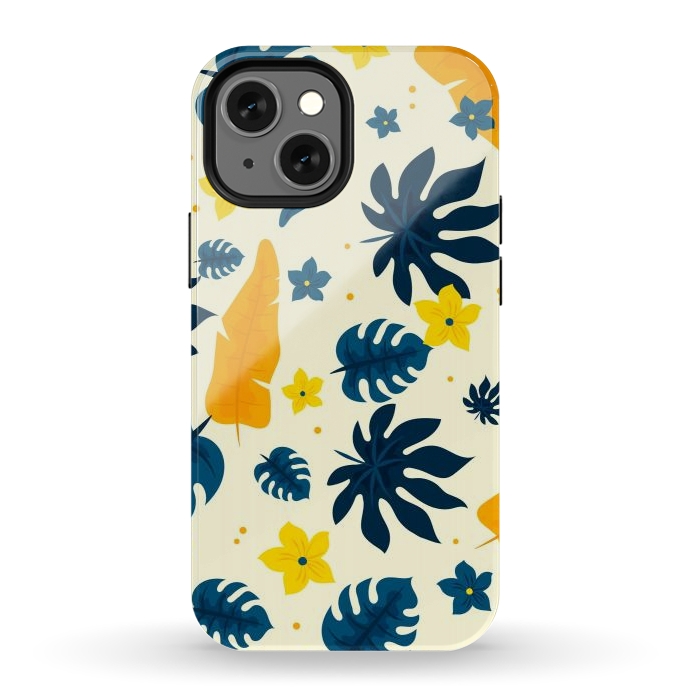 iPhone 12 mini StrongFit Tropical Leaves Floral by ArtsCase