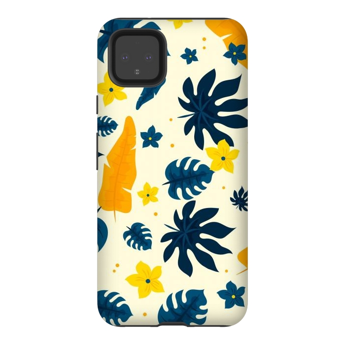 Pixel 4XL StrongFit Tropical Leaves Floral by ArtsCase