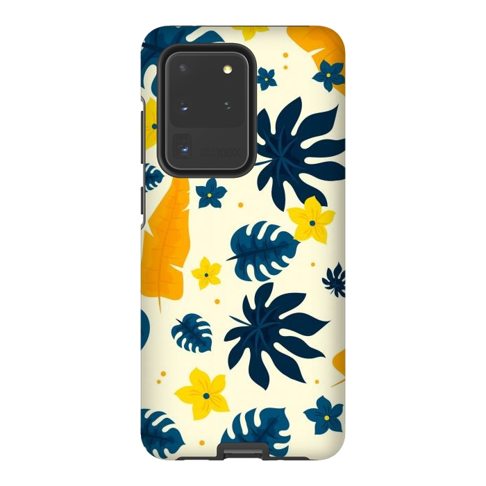 Galaxy S20 Ultra StrongFit Tropical Leaves Floral by ArtsCase