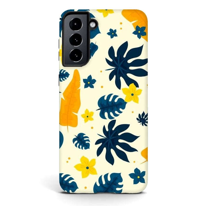 Galaxy S21 StrongFit Tropical Leaves Floral by ArtsCase