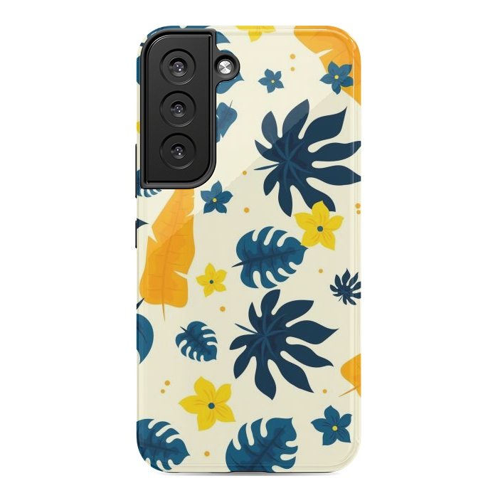Galaxy S22 StrongFit Tropical Leaves Floral by ArtsCase