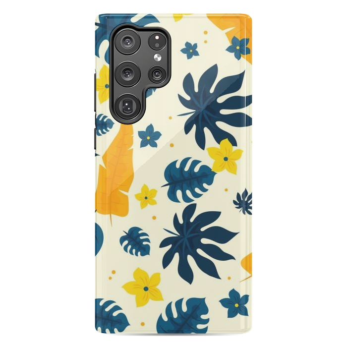 Galaxy S22 Ultra StrongFit Tropical Leaves Floral by ArtsCase