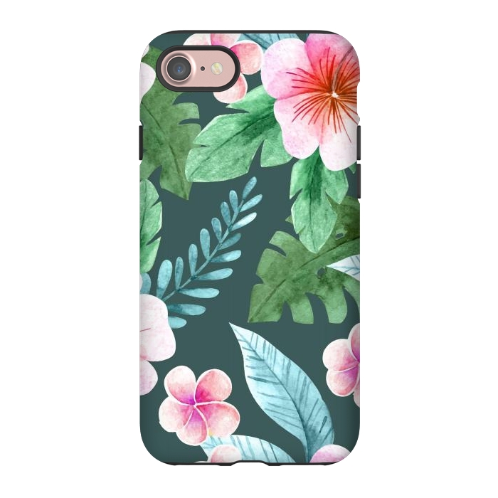 iPhone 7 StrongFit Tropical Pink Floral by ArtsCase
