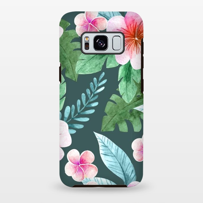 Galaxy S8 plus StrongFit Tropical Pink Floral by ArtsCase