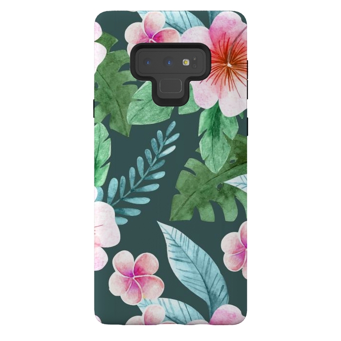 Galaxy Note 9 StrongFit Tropical Pink Floral by ArtsCase