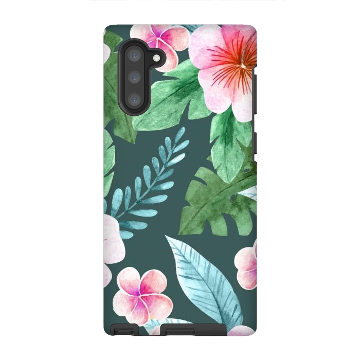 Galaxy Note 10 StrongFit Tropical Pink Floral by ArtsCase