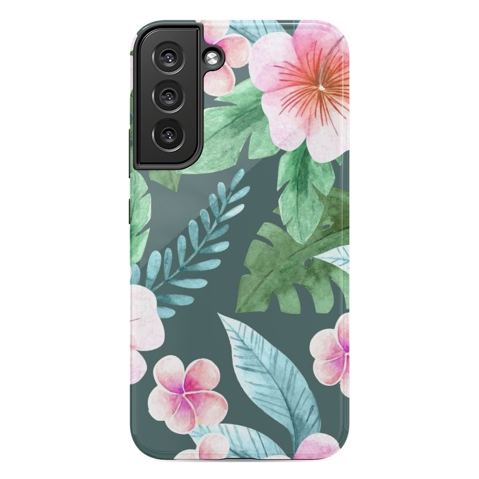 Galaxy S22 plus StrongFit Tropical Pink Floral by ArtsCase