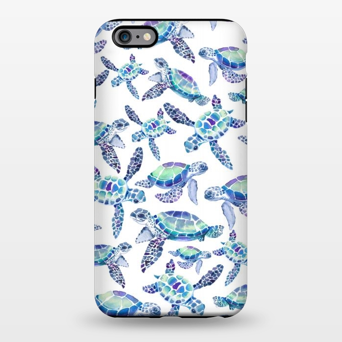 iPhone 6/6s plus StrongFit Turtles in Aqua and Blue by gingerlique