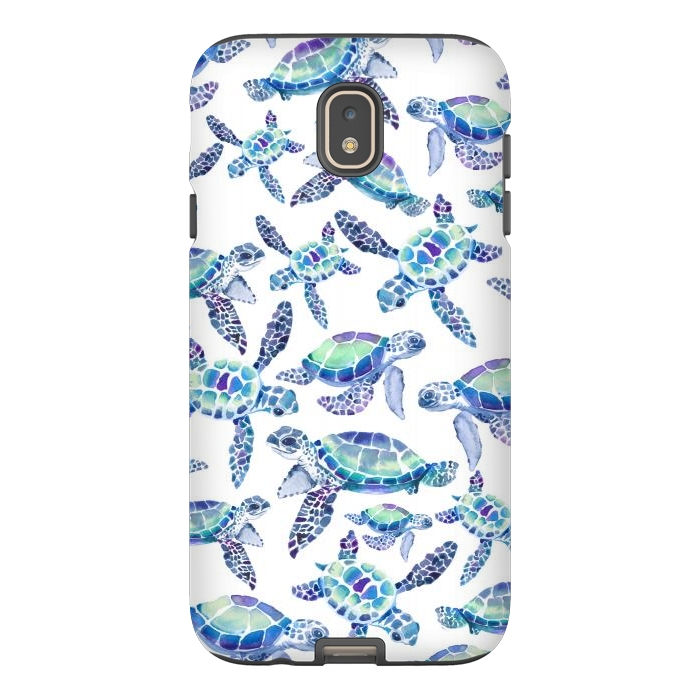 Galaxy J7 StrongFit Turtles in Aqua and Blue by gingerlique