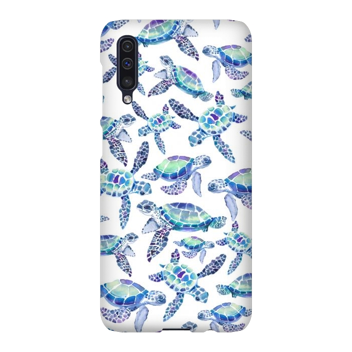Galaxy A50 SlimFit Turtles in Aqua and Blue by gingerlique