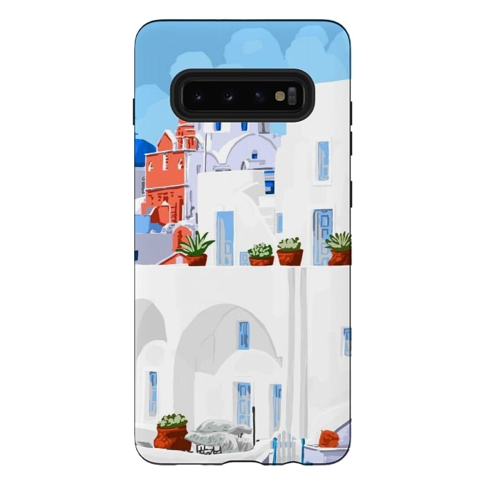 Galaxy S10 plus StrongFit The Santorini Vacay by Uma Prabhakar Gokhale