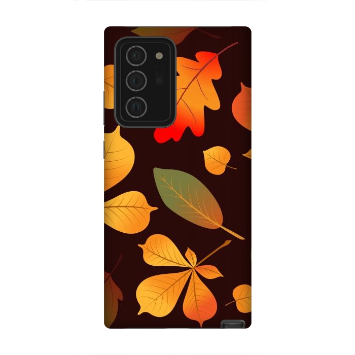 Galaxy Note 20 Ultra StrongFit Autumn Leaf Pattern Design by ArtsCase
