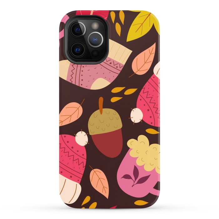 iPhone 12 Pro Max StrongFit Autumn Pattern Design III by ArtsCase