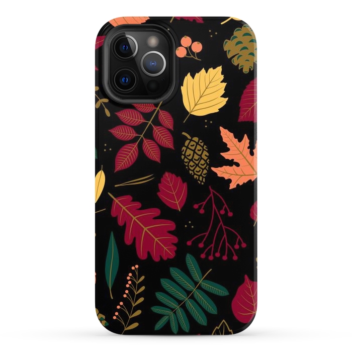 iPhone 12 Pro Max StrongFit Autumn Pattern With Leaves by ArtsCase