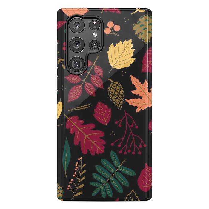 Galaxy S22 Ultra StrongFit Autumn Pattern With Leaves by ArtsCase
