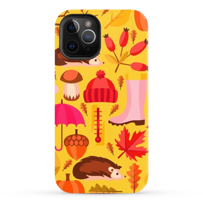 iPhone 12 Pro Max StrongFit Autumn Animals And Fruits by ArtsCase