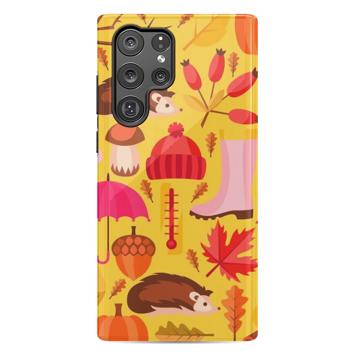 Galaxy S22 Ultra StrongFit Autumn Animals And Fruits by ArtsCase