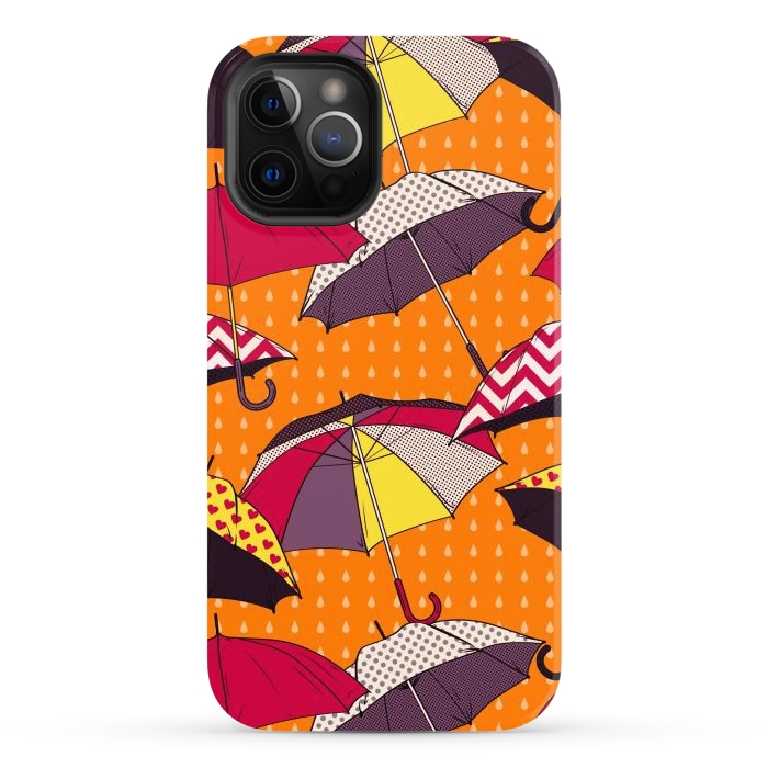 iPhone 12 Pro Max StrongFit Beautiful Umbrellas For Autumn by ArtsCase