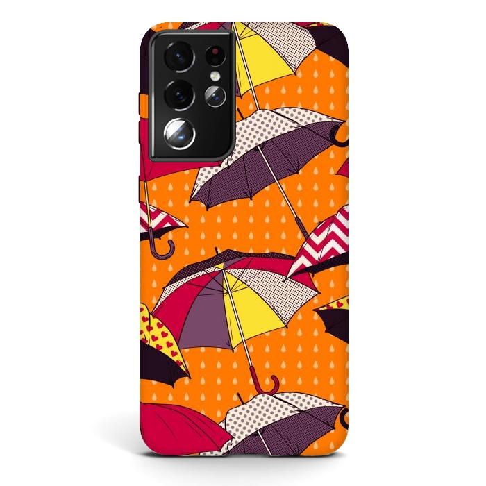Galaxy S21 ultra StrongFit Beautiful Umbrellas For Autumn by ArtsCase