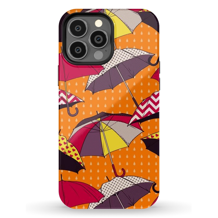 iPhone 13 Pro Max StrongFit Beautiful Umbrellas For Autumn by ArtsCase