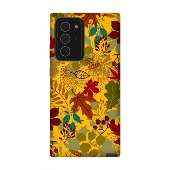Galaxy Note 20 Ultra StrongFit Leaves In Earth Tones Fall by ArtsCase