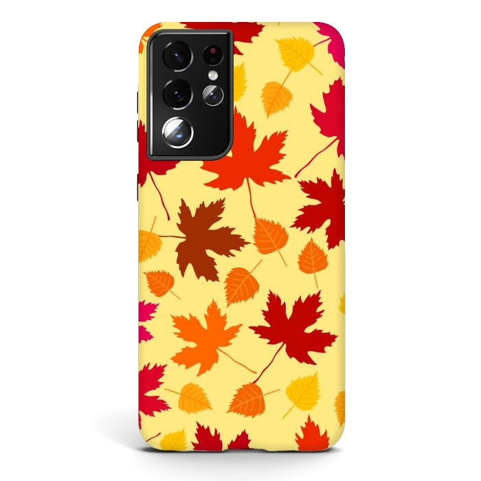 Galaxy S21 ultra StrongFit Autumn Comes Covering The Leaves by ArtsCase