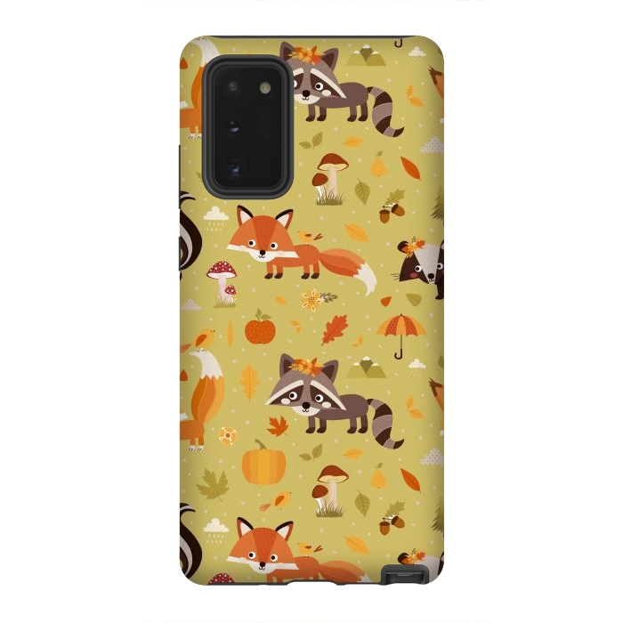 Galaxy Note 20 StrongFit Red Fox And Raccoon In Autumn by ArtsCase