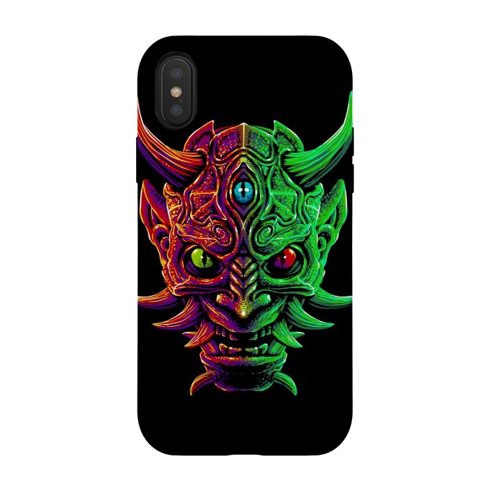 iPhone Xs / X StrongFit Demon with 3 Japanese eyes by Alberto
