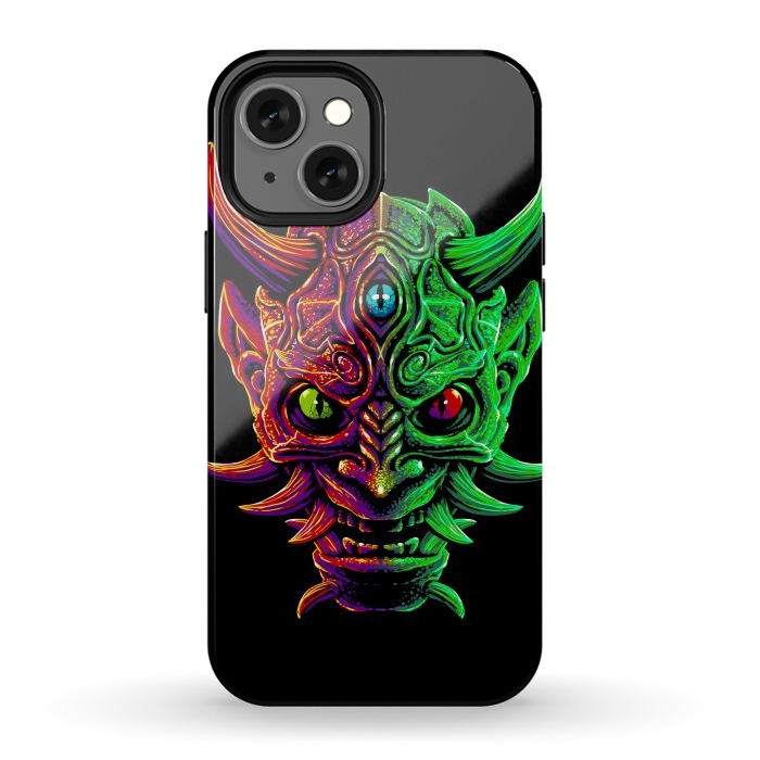 iPhone 13 mini StrongFit Demon with 3 Japanese eyes by Alberto
