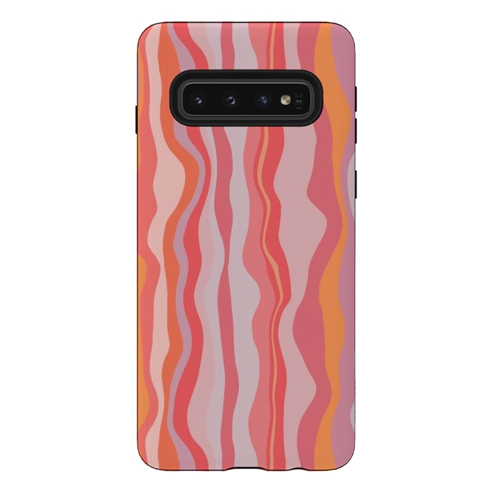 Galaxy S10 StrongFit Melted Marrakesh Stripes by Nic Squirrell