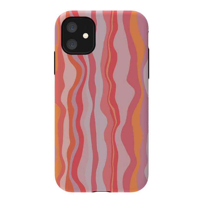 iPhone 11 StrongFit Melted Marrakesh Stripes by Nic Squirrell