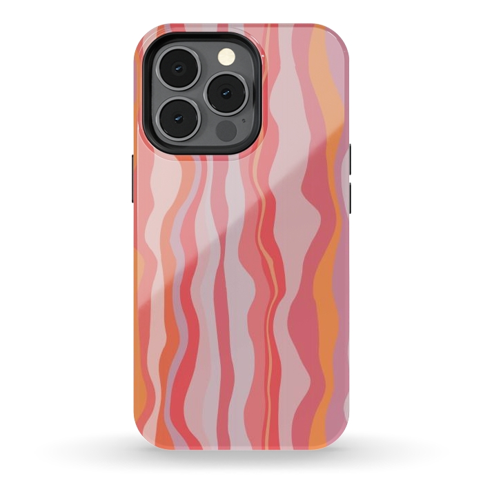 iPhone 13 pro StrongFit Melted Marrakesh Stripes by Nic Squirrell