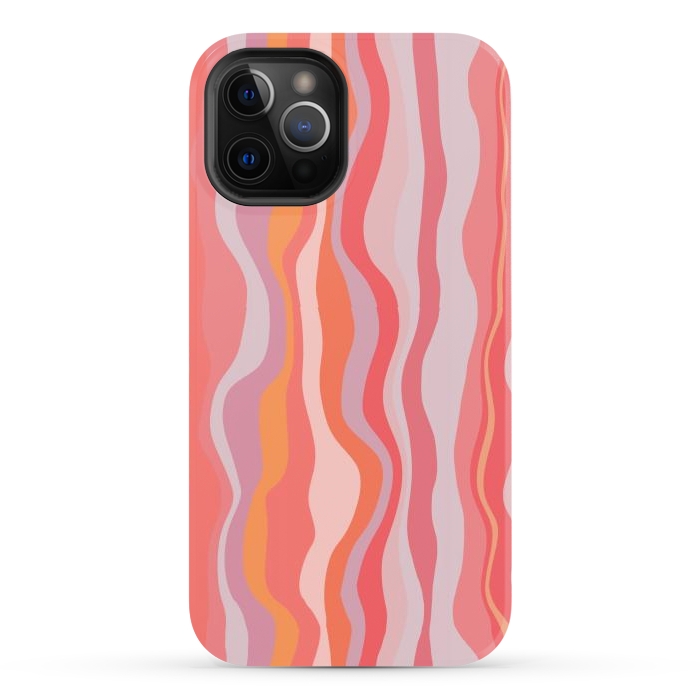 iPhone 12 Pro Max StrongFit Melted Marrakesh Stripes by Nic Squirrell
