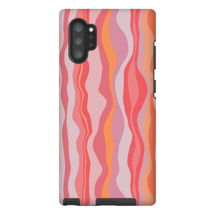 Galaxy Note 10 plus StrongFit Melted Marrakesh Stripes by Nic Squirrell