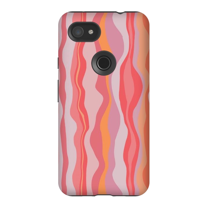 Pixel 3AXL StrongFit Melted Marrakesh Stripes by Nic Squirrell