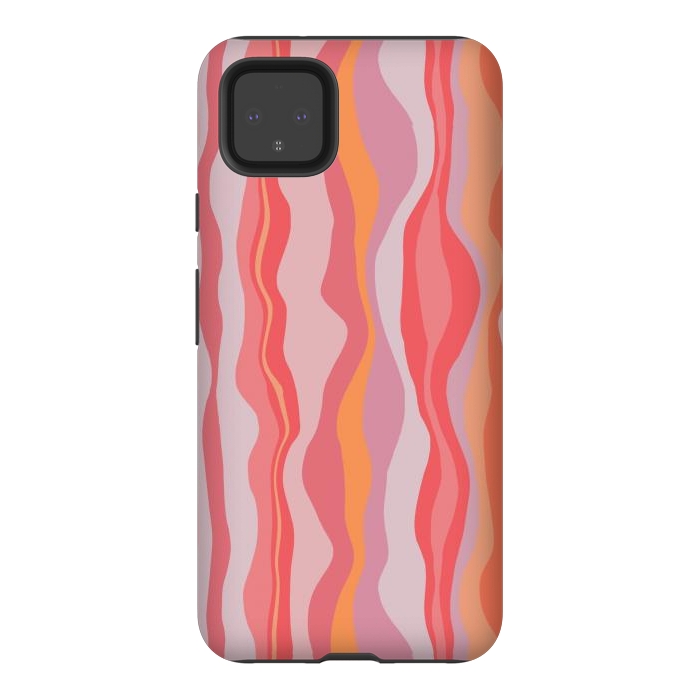 Pixel 4XL StrongFit Melted Marrakesh Stripes by Nic Squirrell