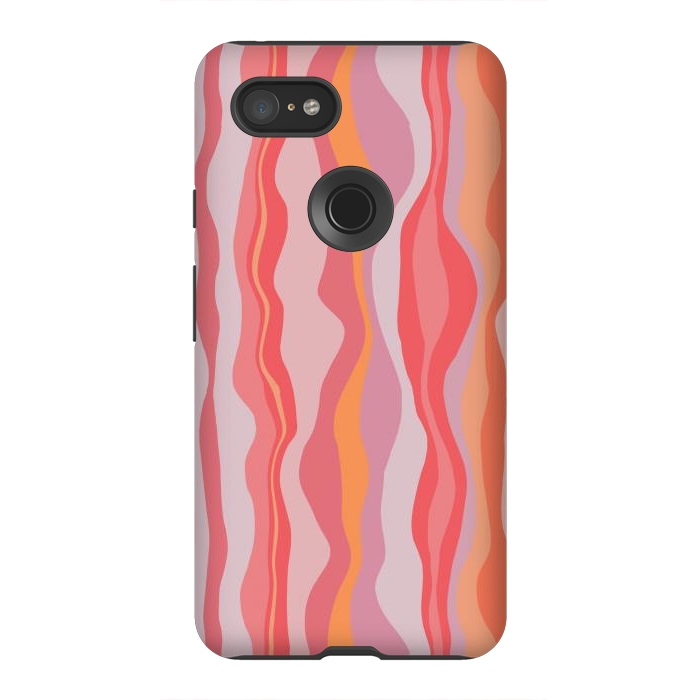 Pixel 3XL StrongFit Melted Marrakesh Stripes by Nic Squirrell