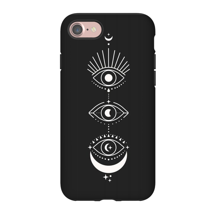 iPhone 7 StrongFit Black Eyes Moon Phases by ArtPrInk