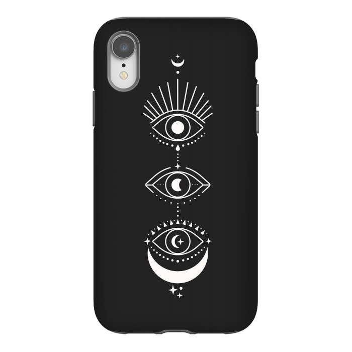 iPhone Xr StrongFit Black Eyes Moon Phases by ArtPrInk