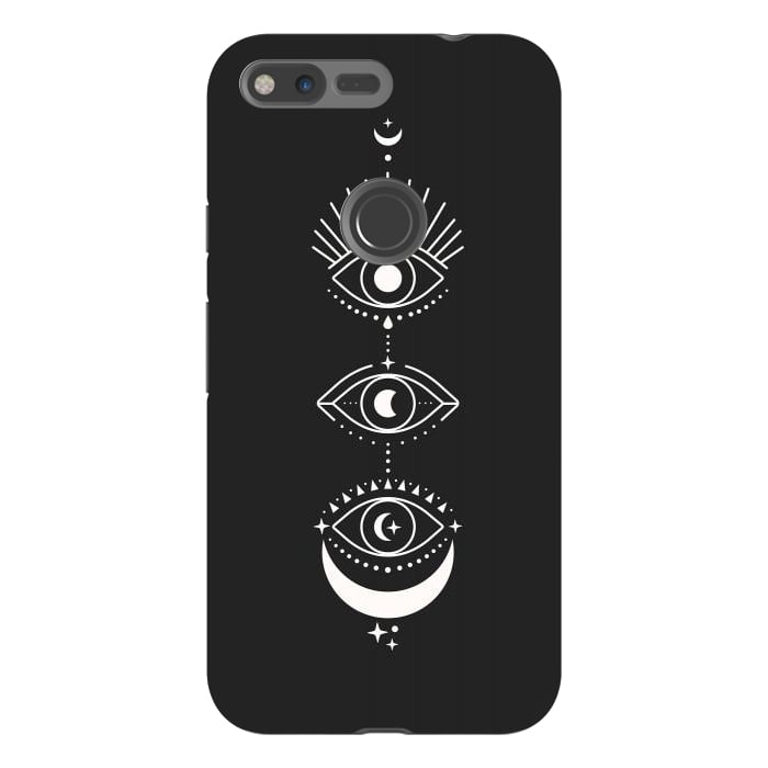 Pixel XL StrongFit Black Eyes Moon Phases by ArtPrInk