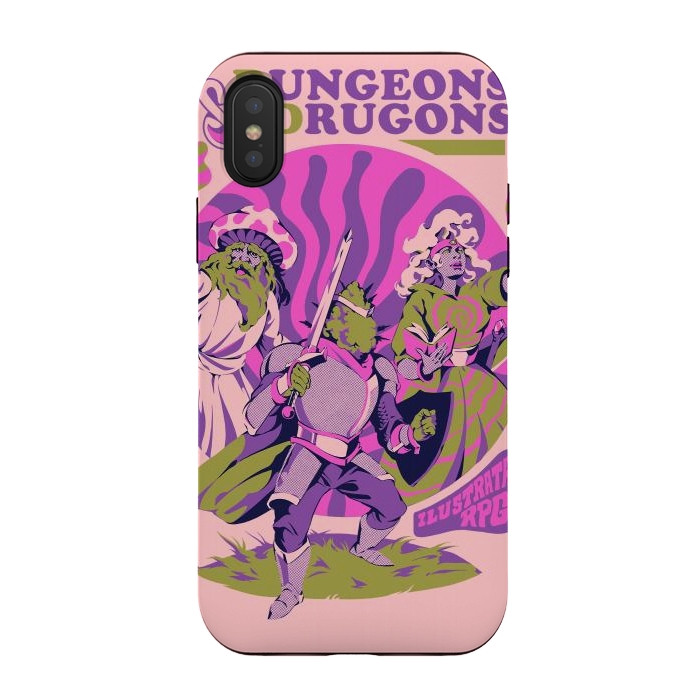 iPhone Xs / X StrongFit Dungeons & Drugons by Ilustrata