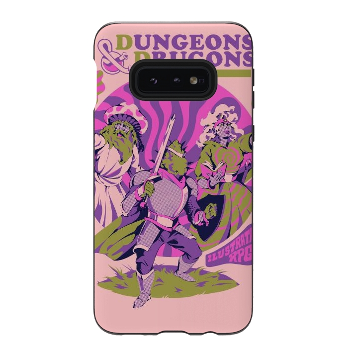 Galaxy S10e StrongFit Dungeons & Drugons by Ilustrata